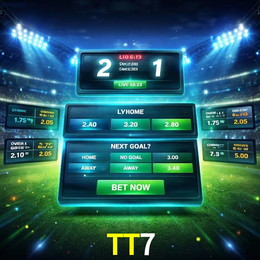 Vista de apuestas en vivo TT7 durante un partido en curso